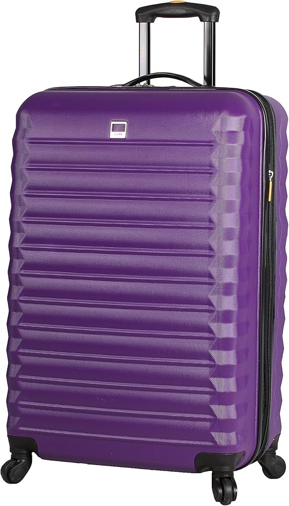 review Lucas Treadlight 20 Inch Carry On Luggage Collection -Expandable Scratch Resistant (ABS + PC) Hardside Suitcase- Lightweight Durable Checked Bag With 4-Rolling Spinner Wheels (Purple)