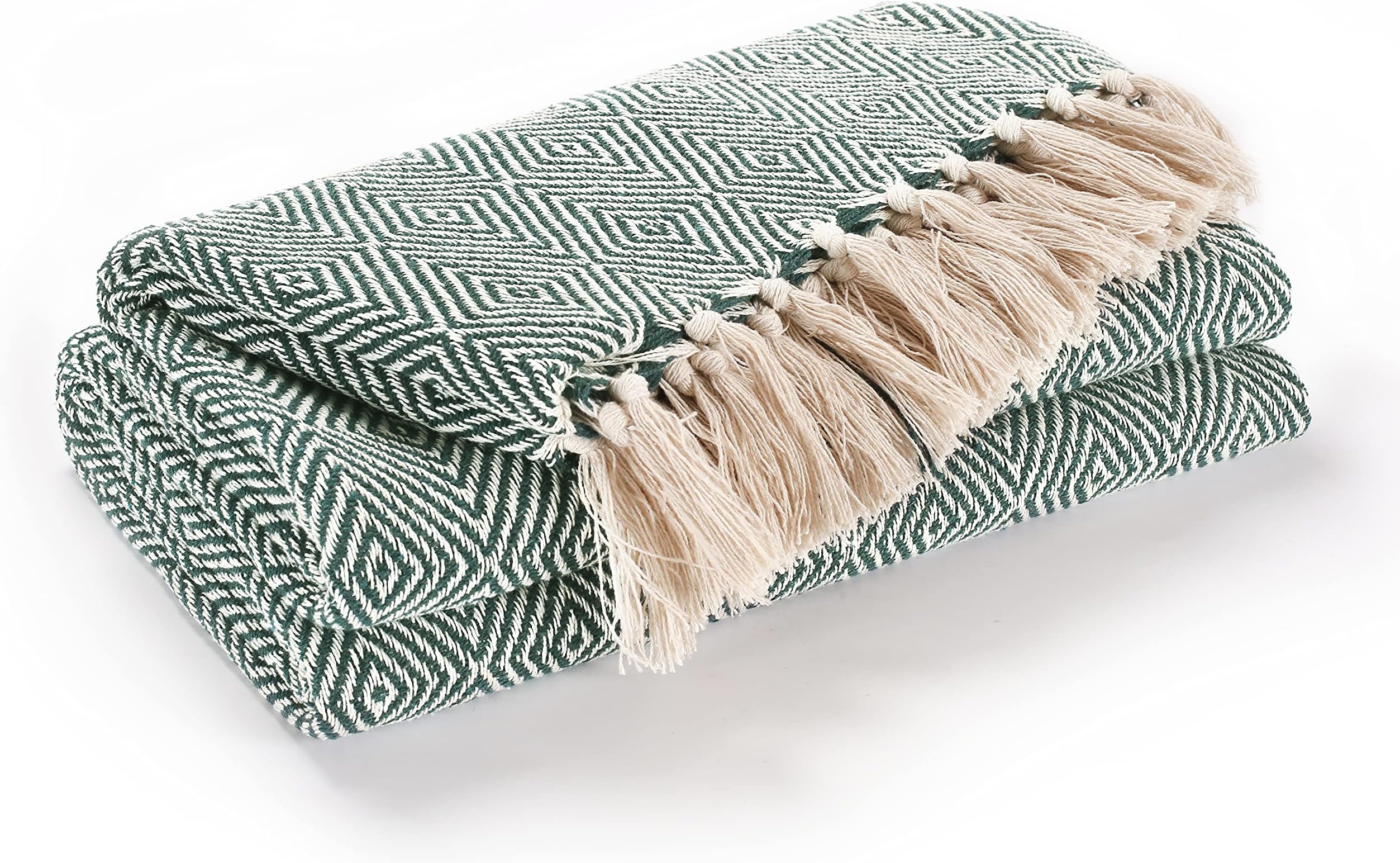 EHC Luxury Reversible Super Soft Cotton Diamond Large Throw For Sofa