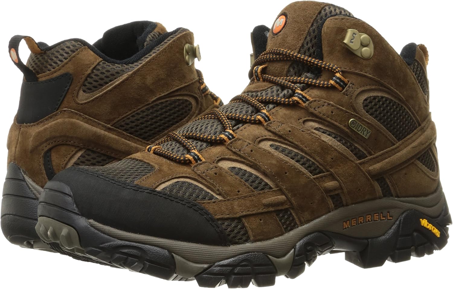 Merrell Men's Moab 2 Mid Waterproof Hiking Boot 7 Wide Earth