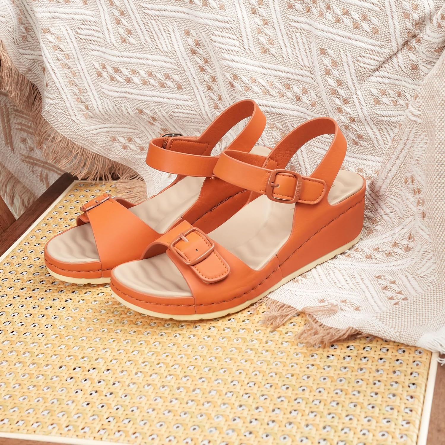 ORTOREX Women Arch Support Wedge Sandals Comfortable Waking Sandals - Image 6