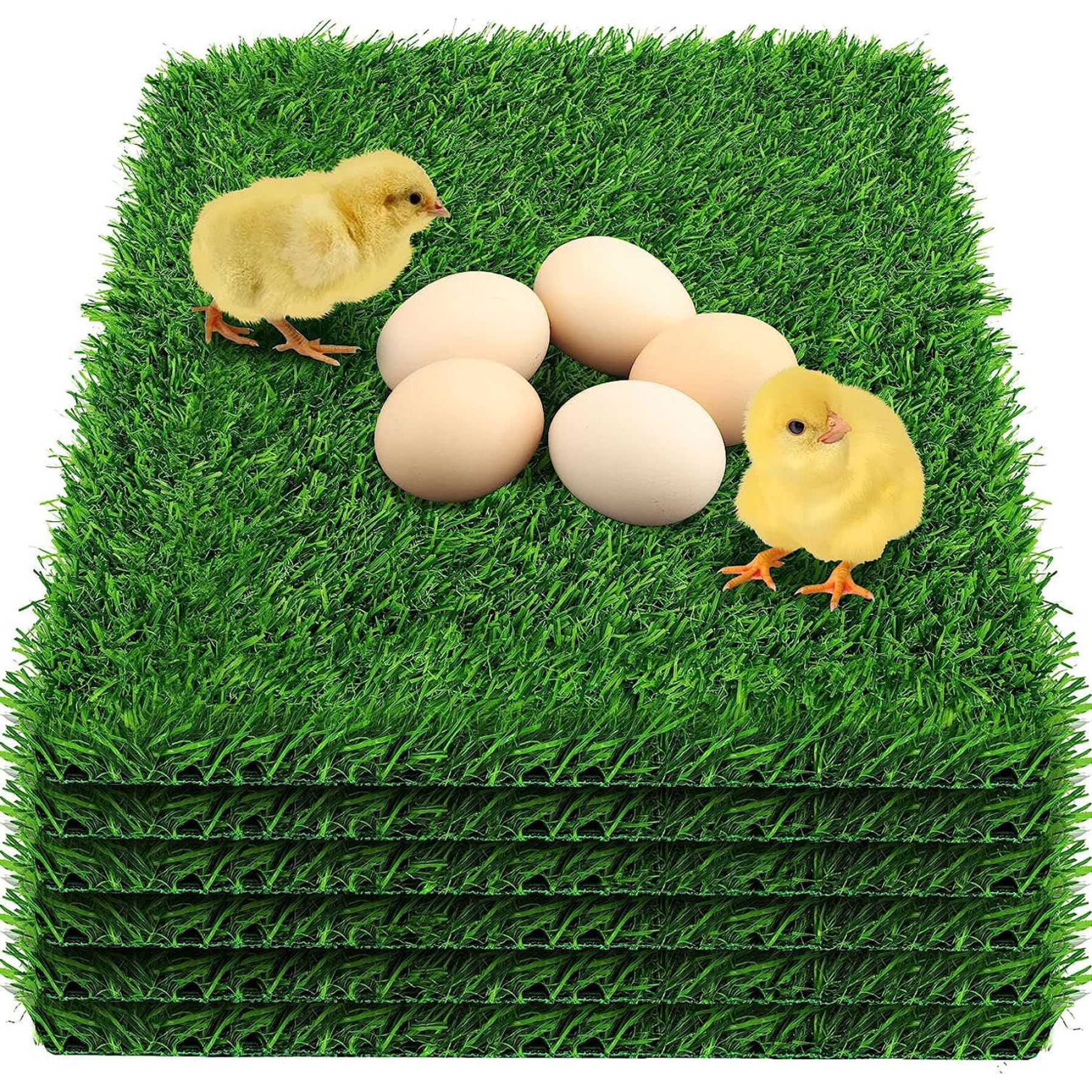 Coussinets de nidification de poulet tapis gazon artificiel 12x12 pour petit animal