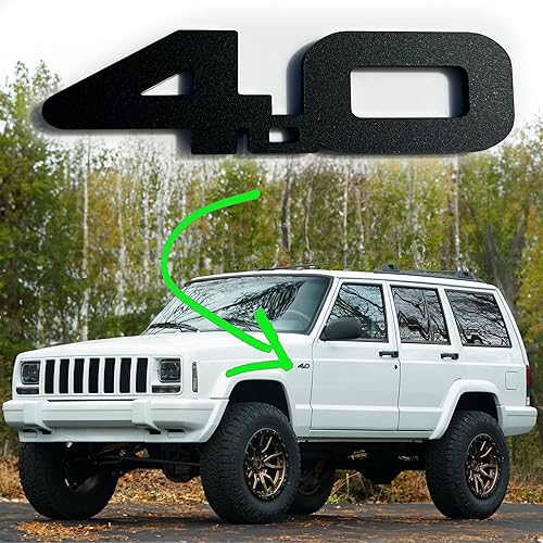 Emblema personalizado de 4.0L para Jeep Style Cherokee Fender Badge