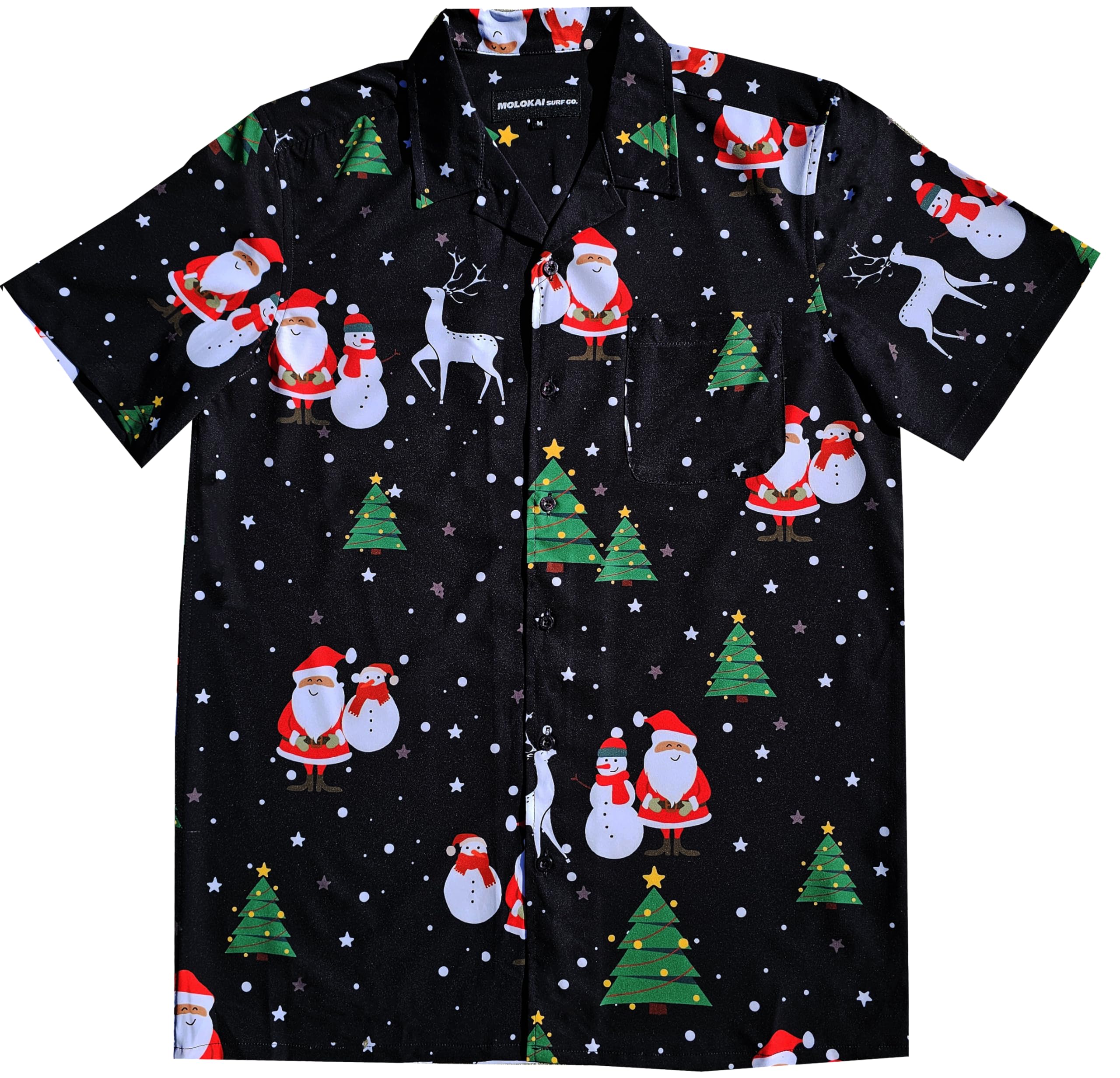 Molokai Surf Button Down Slim Fit Hawaiian Short Sleeve Shirts