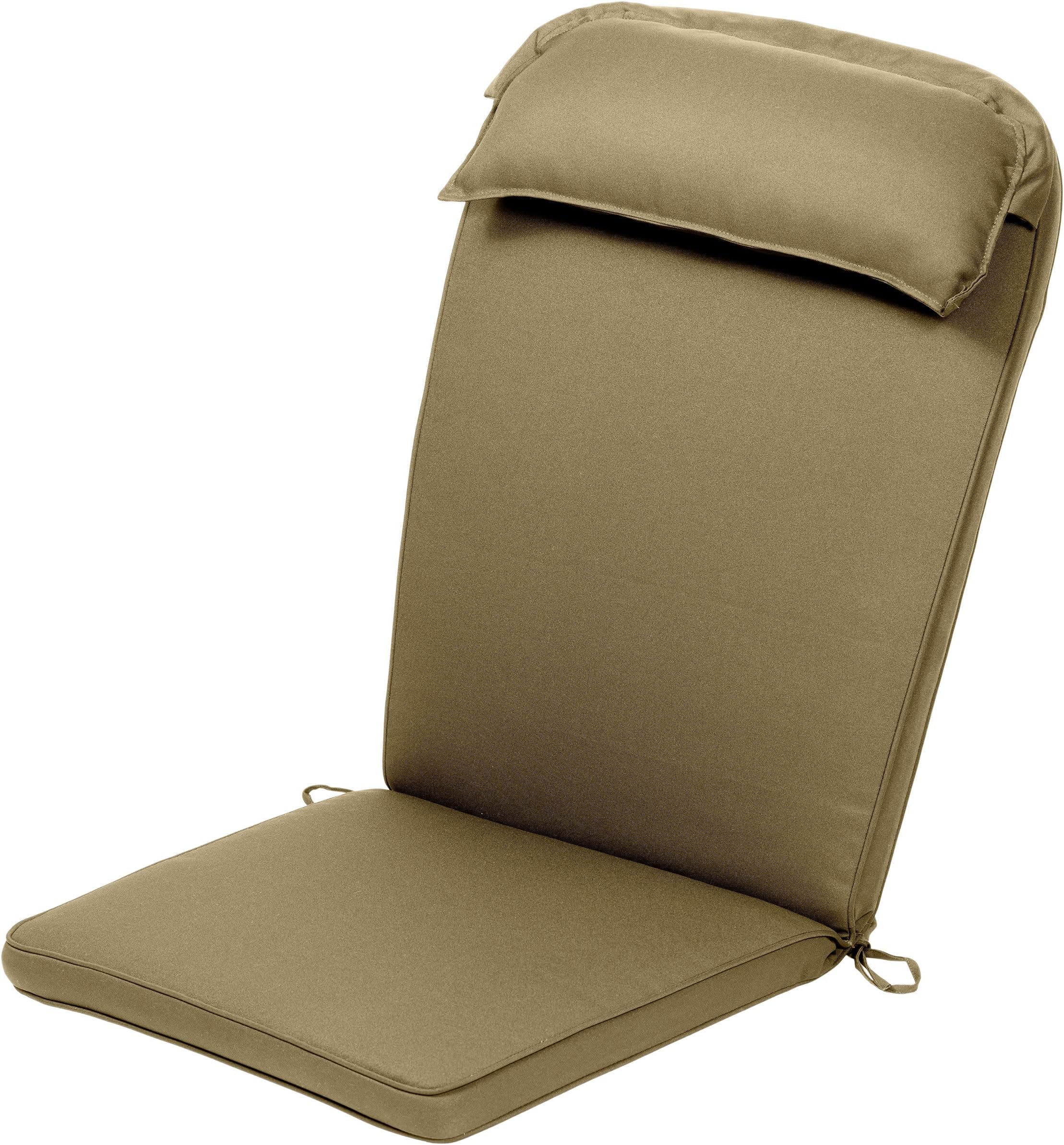 Plant Theatre Adirondack Chair Cushions - Large, 49 x 22 Inch High Back Patio Chair Cushion for Porch, Lawn Furniture and Rocking Chair - Outdoor Chair Cushions - Beige