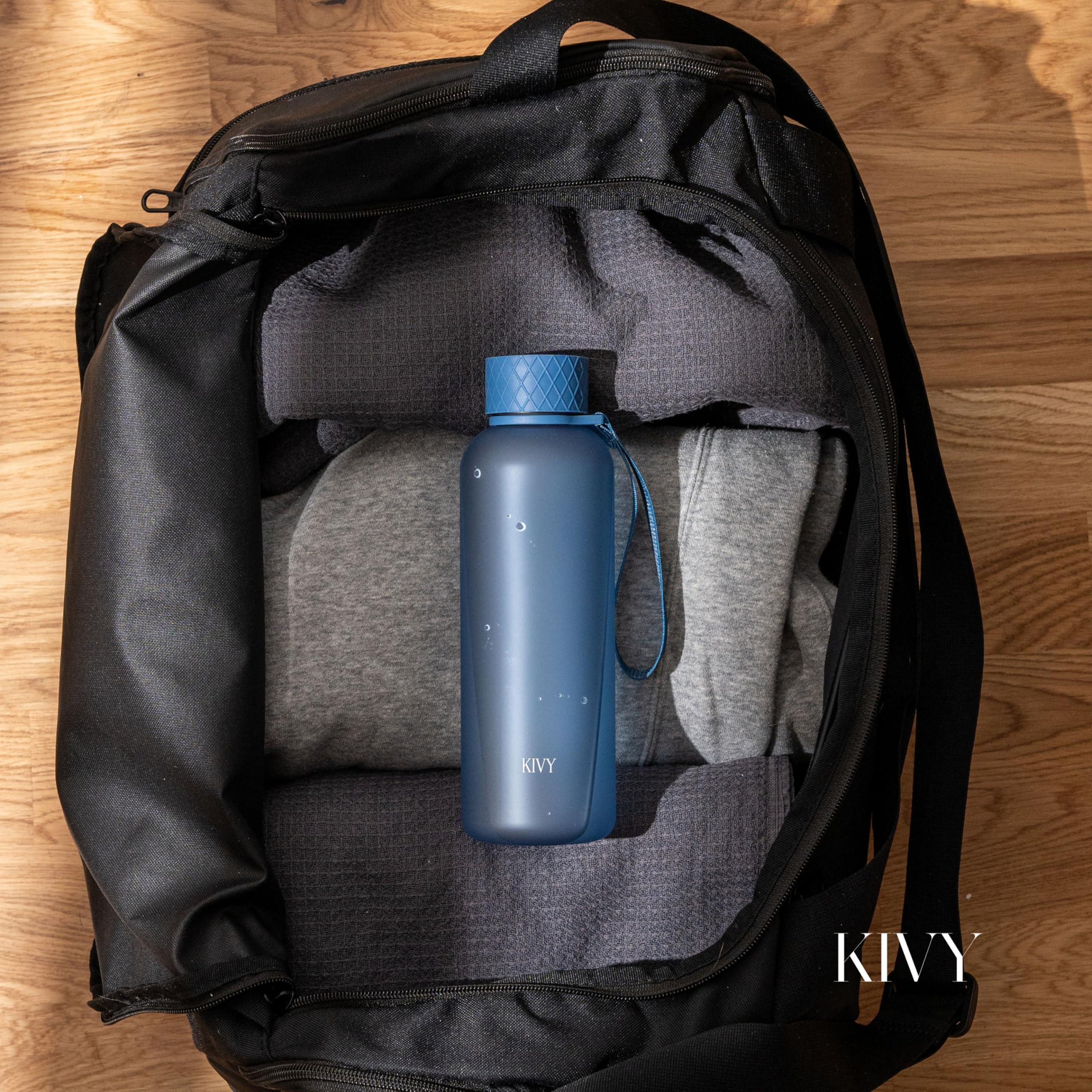 KIVY Borraccia da 650 ml, senza BPA, a prova di perdite e lavabile in lavastoviglie, per bambini e adulti, borraccia piccola, in Tritan, adatta per anidride carbonica