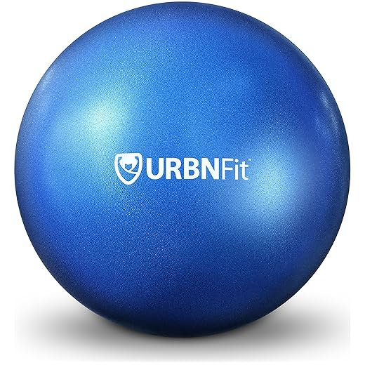 URBNFit Small Exercise Ball - 9-inch Mini Pilates Ball with Fitness Guide for Yoga, Barre, Physical Therapy, Stretching & Core Stability Workout