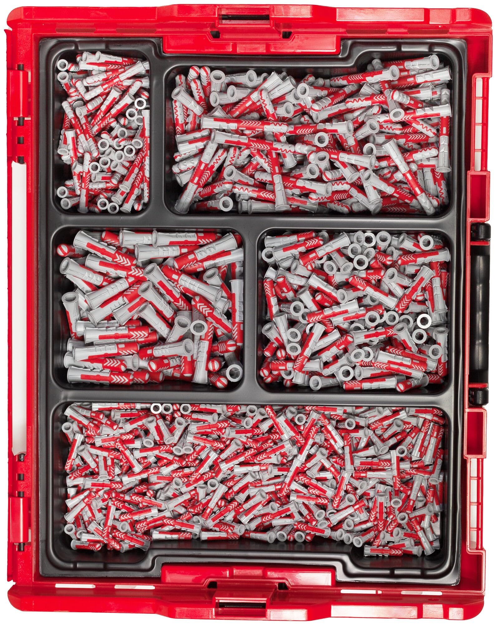 fischer L-Boxx DuoPower, 910 DuoPower in verschiedenen Größen, der innovative Dübel mit drei Funktionsprinzipien (klappen, spreizen, knoten) für mehr Funktion, Leistung und Sicherheit