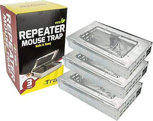 Miniatura 1 de iTrap iTrap-002-S4-3PK Multi-Catch Clear Top - Trampa para ratones con repetidor, juego de 3