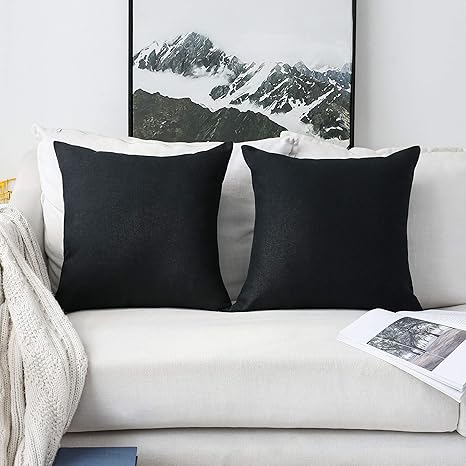 oversized black throw pillows