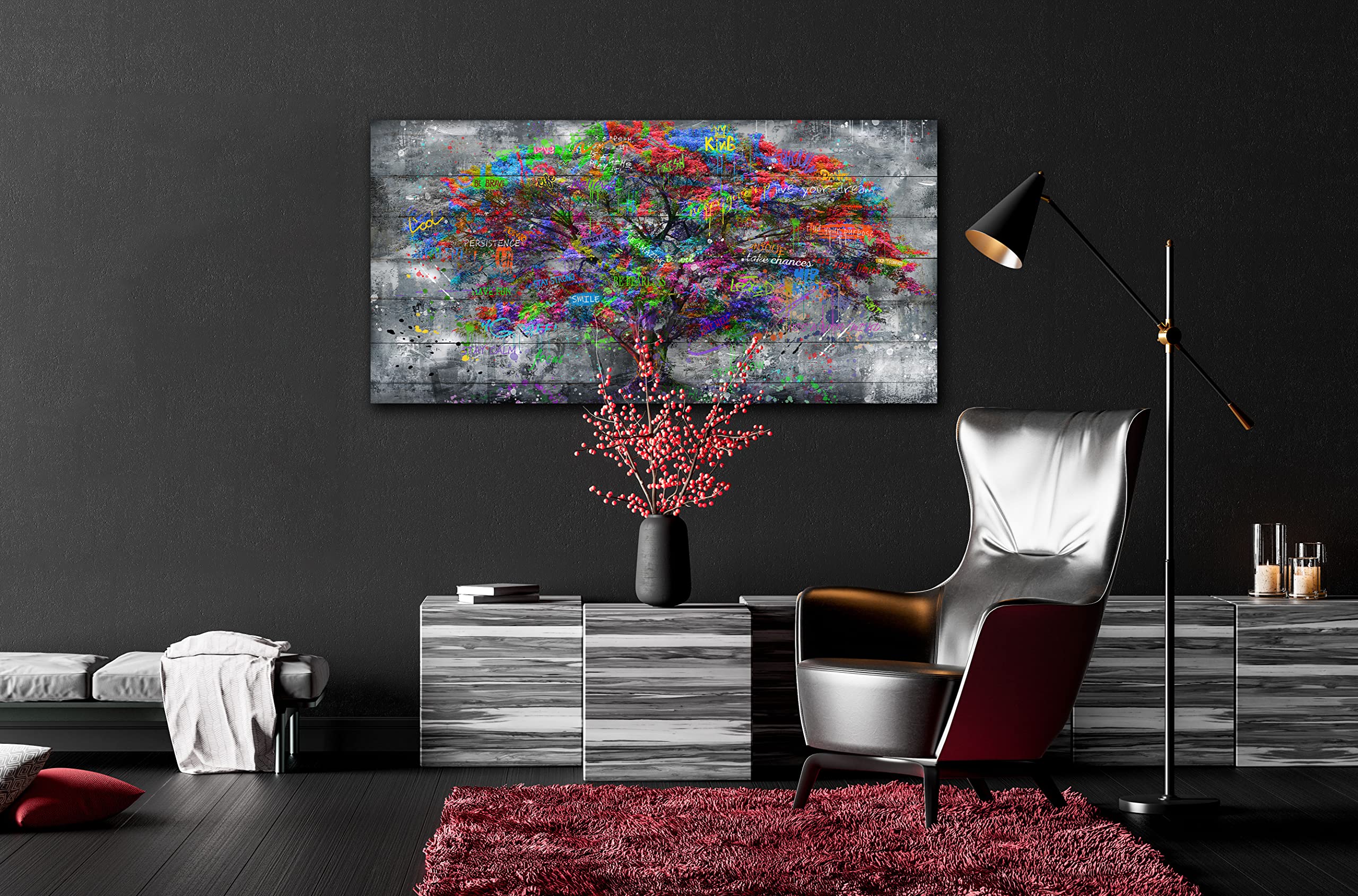 Graffiti Wall Art: 5 Picks That Read Right in 2026 2 ZHAOSHOP Tree Wall Art Decor - Graffiti Art Pictures for Living Room - — product photo