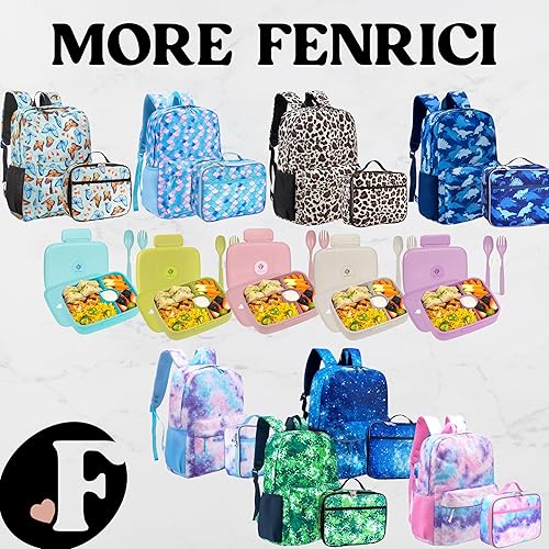 Miniatura 7 de Fenrici Mochila para niños, niños, mochila para la escuela, bolsas para libros con compartimento acolchado para laptop, 17 pulgadas, Estampado de