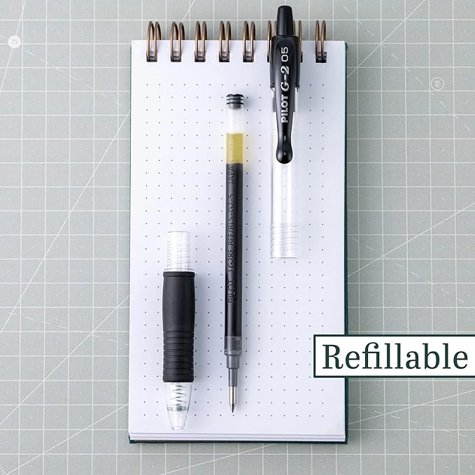 PILOT G2 Premium Bolígrafos Gel Retráctiles Recargables, Punta Extra Fina, Tinta Negra, 5 Unidades miniatura 5