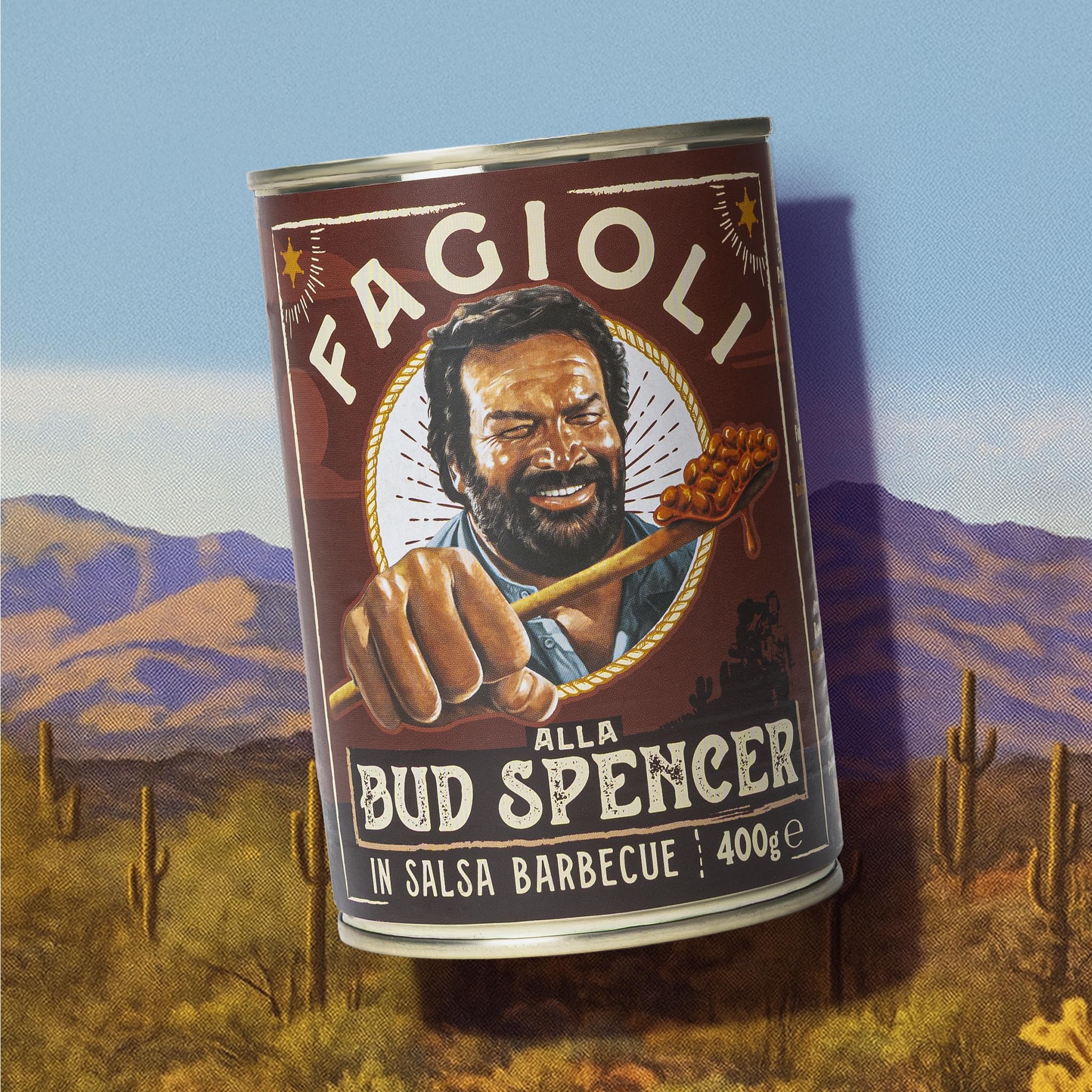 Fagioli alla Bud Spencer - In Salsa Barbecue con Fagioli Bianchi, Lattina da 400g (Pronti in 3 minuti, Senza Glutine, Vegani, Prodotti in Italia)