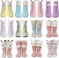 Vista 1 de Tiny Captain Calcetines antideslizantes para bebés y niñas pequeñas con diseño de animales para recién nacidos, bebés y niños pequeños