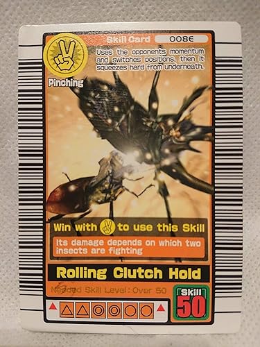 Amazon Co Jp ムシキング 甲虫王者ムシキング わざカード ローリングクラッチホールド 008e 英語版 Toys Games