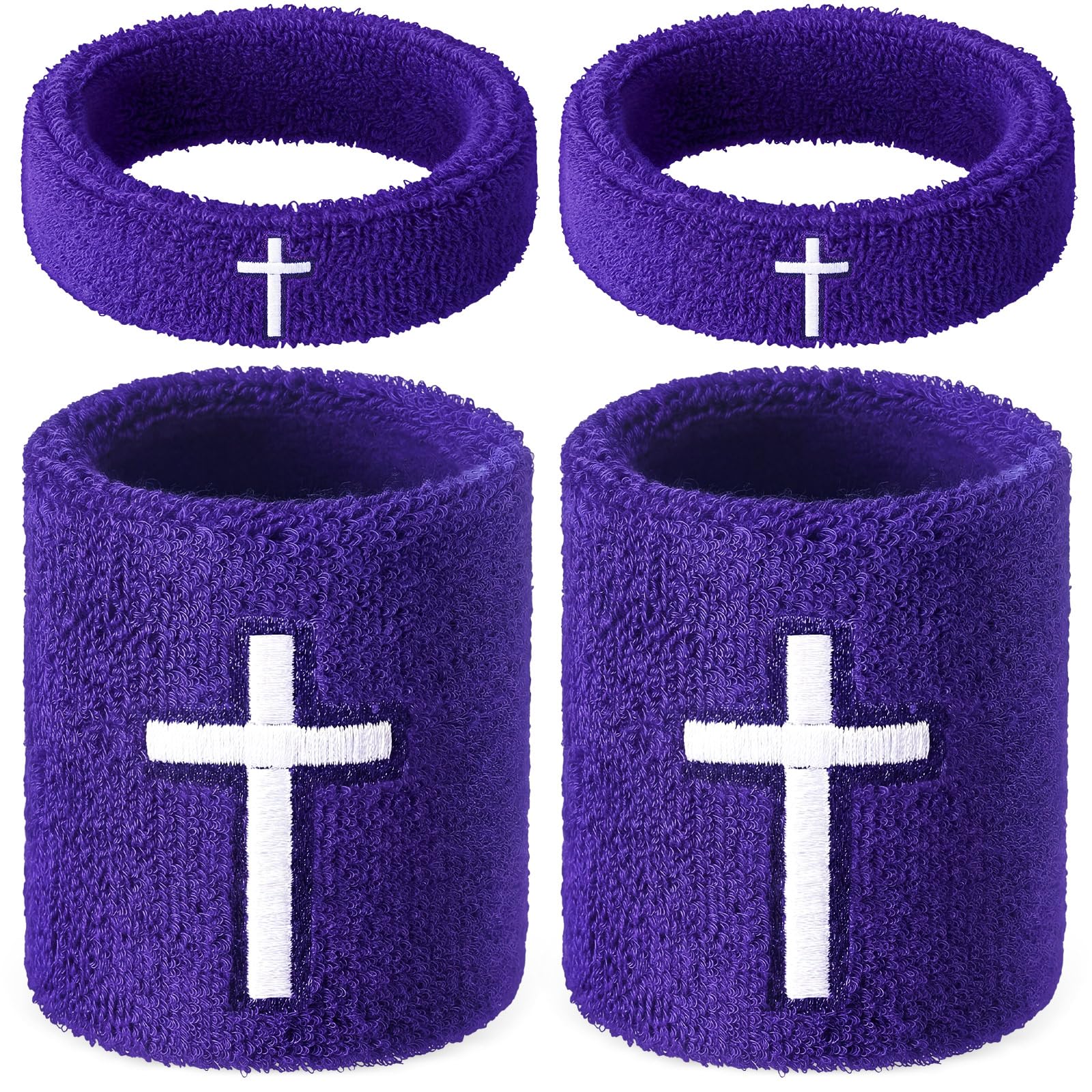 Soulchen Cross Bicep &amp; Wrist Bands Absorbent Sweatband Set