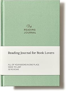 Kunitsa Co. The Reading Journal - 52 Reviews, Book Journal for Book Lovers and Readers, Review and Track Your Reading, Green