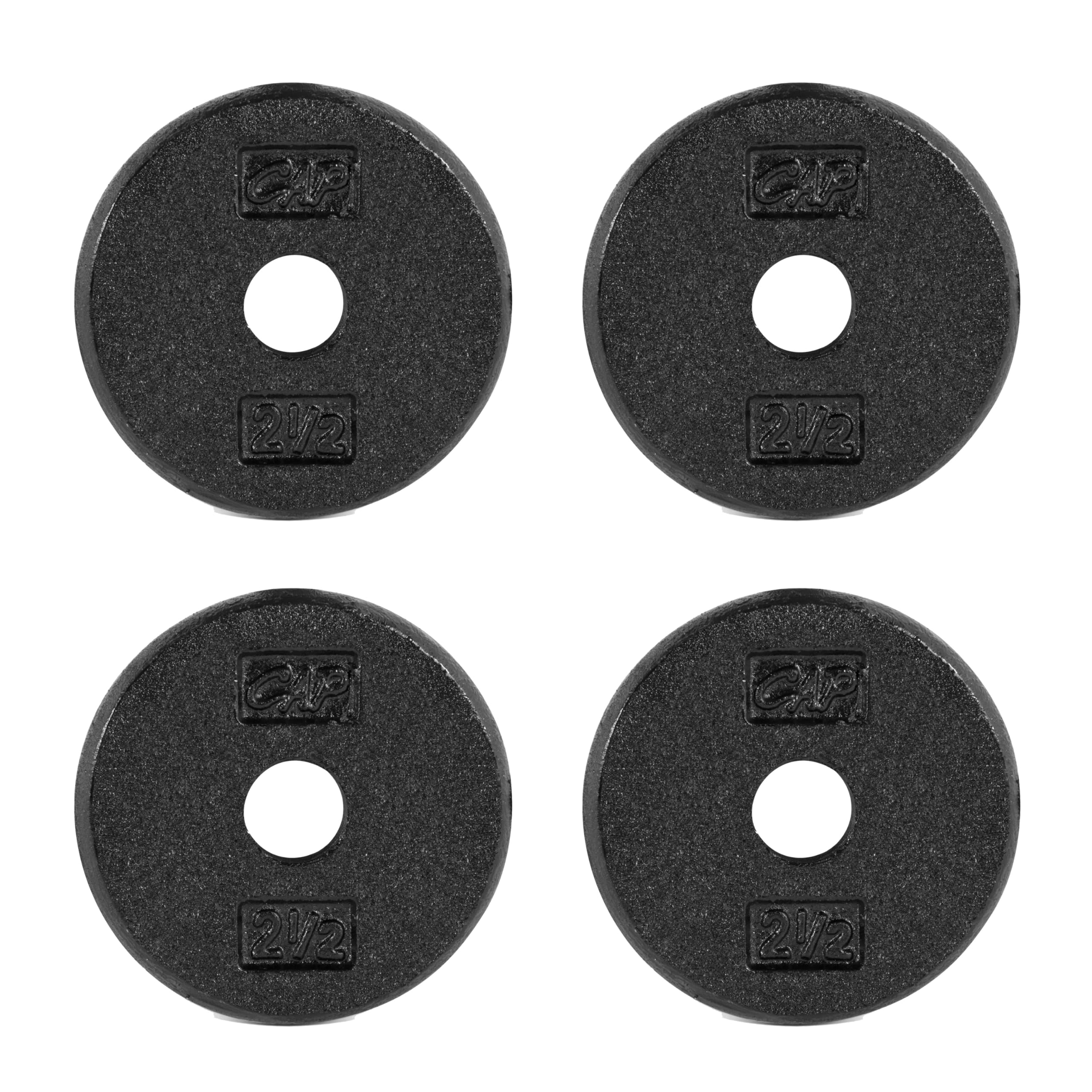CAP Cast Iron Standard 1-Inch Weight Plates, Singles &amp; Sets