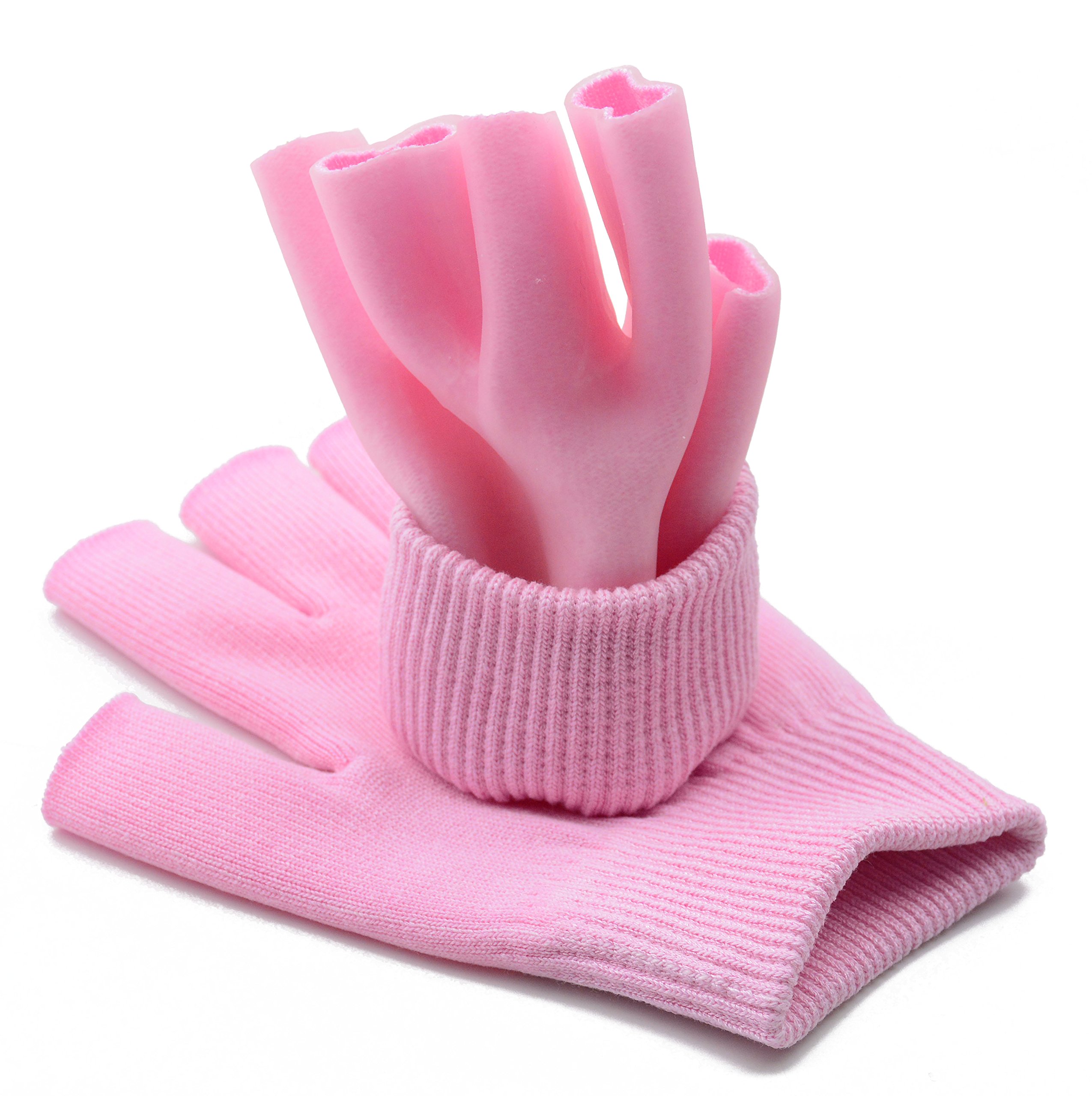 Makhry Gel Moisturizing Spa Gloves Fingerless Moisturizing Gloves Pink