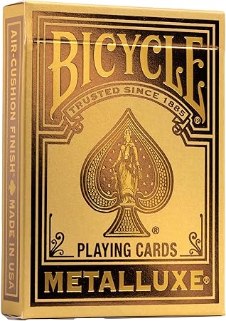 Bicycle Metalluxe Gold Playing Cards - Premium Metal Foil Finish - Poker Size