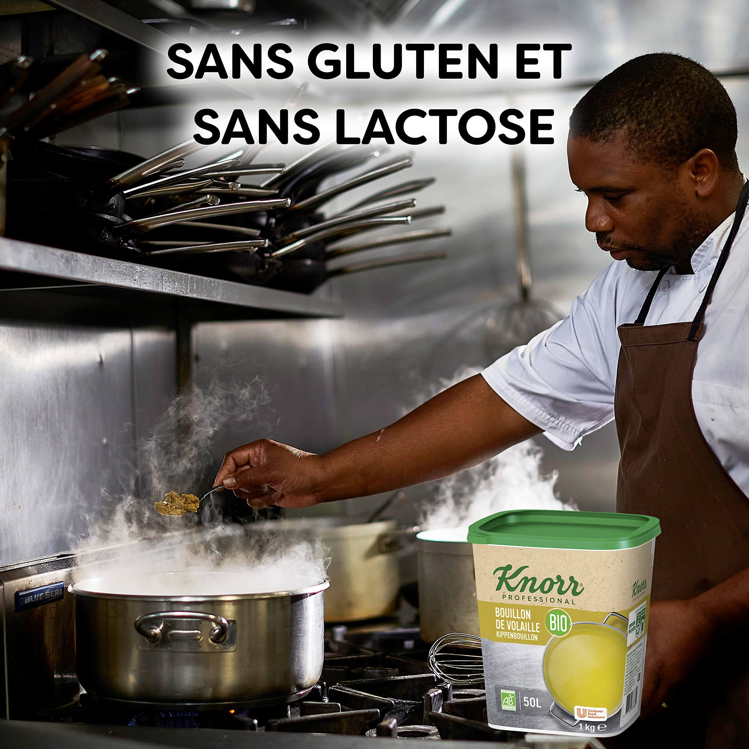 Knorr Professional Knorr Bouillon de Volaille Bio 1kg jusqu'à 50L