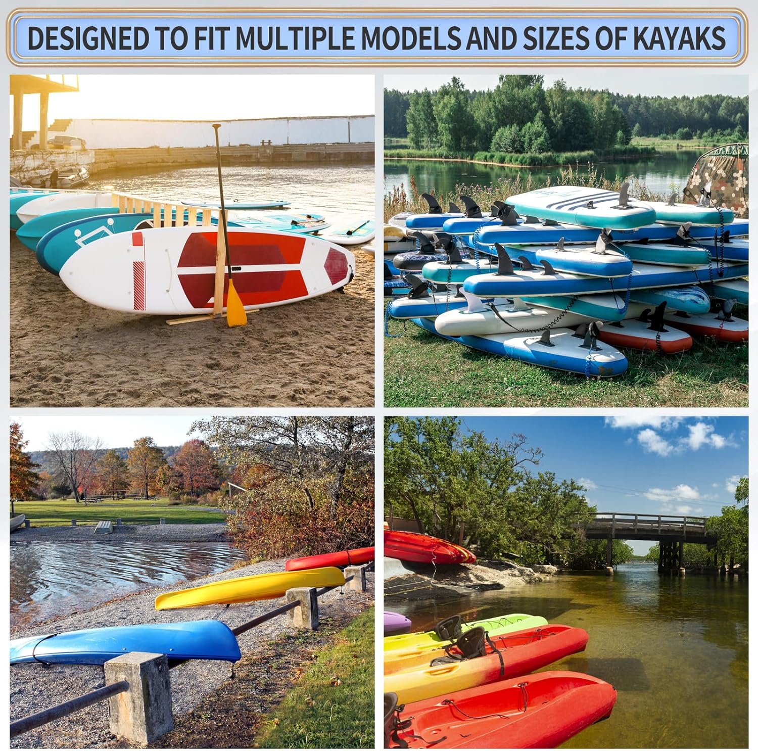 (MISSING SOME SCREWS) Kayak and SUP Outdoor Storage Rack
