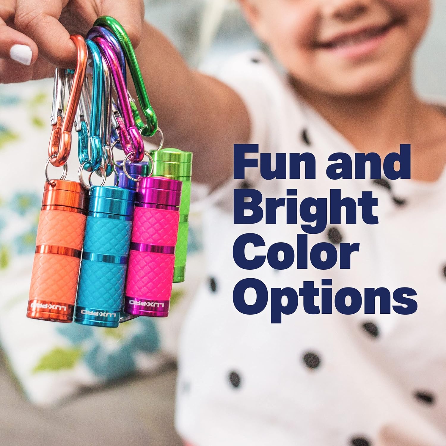 LUX-PRO LP139 Glow-in-the-Dark Key Chain LED Flashlight (16 Pack)