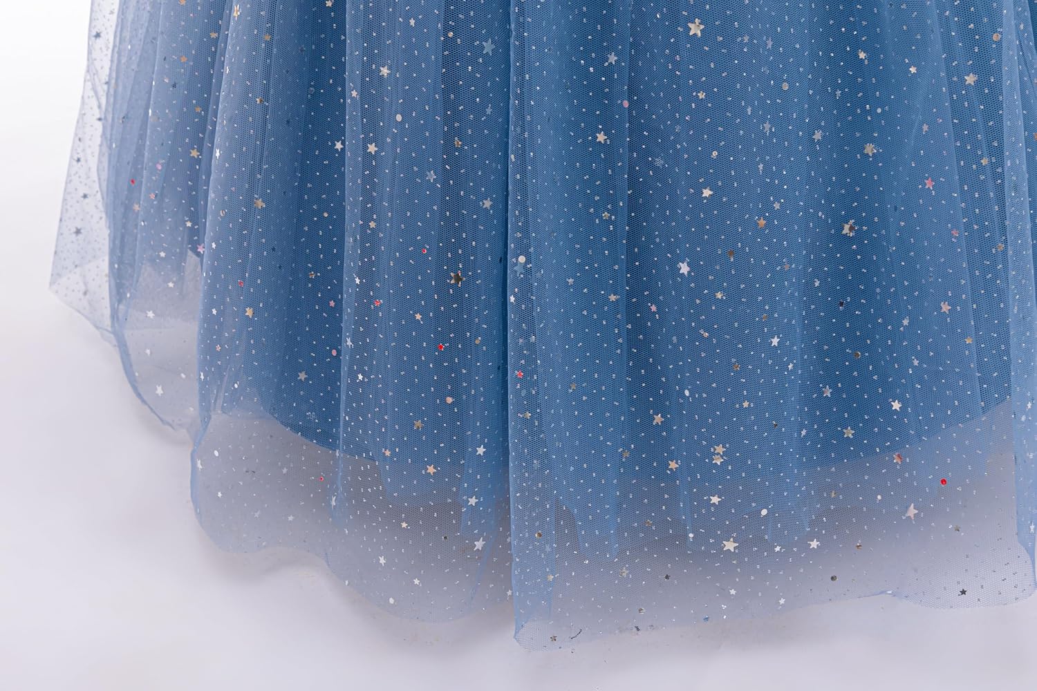 Glamulice Princess Sparkle Tulle Dress Flower Girl Little/Big Girls Wedding Bridesmaid Dresses Pageant Party Ball Gown