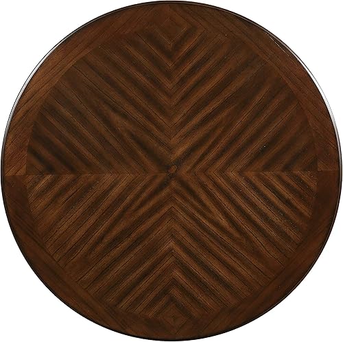 Miniatura 6 de New Classic Furniture Cori - Juego de mostrador redondo de 5 piezas con 1 mesa de comedor y 4 sillas, 42 pulgadas, cereza marrón