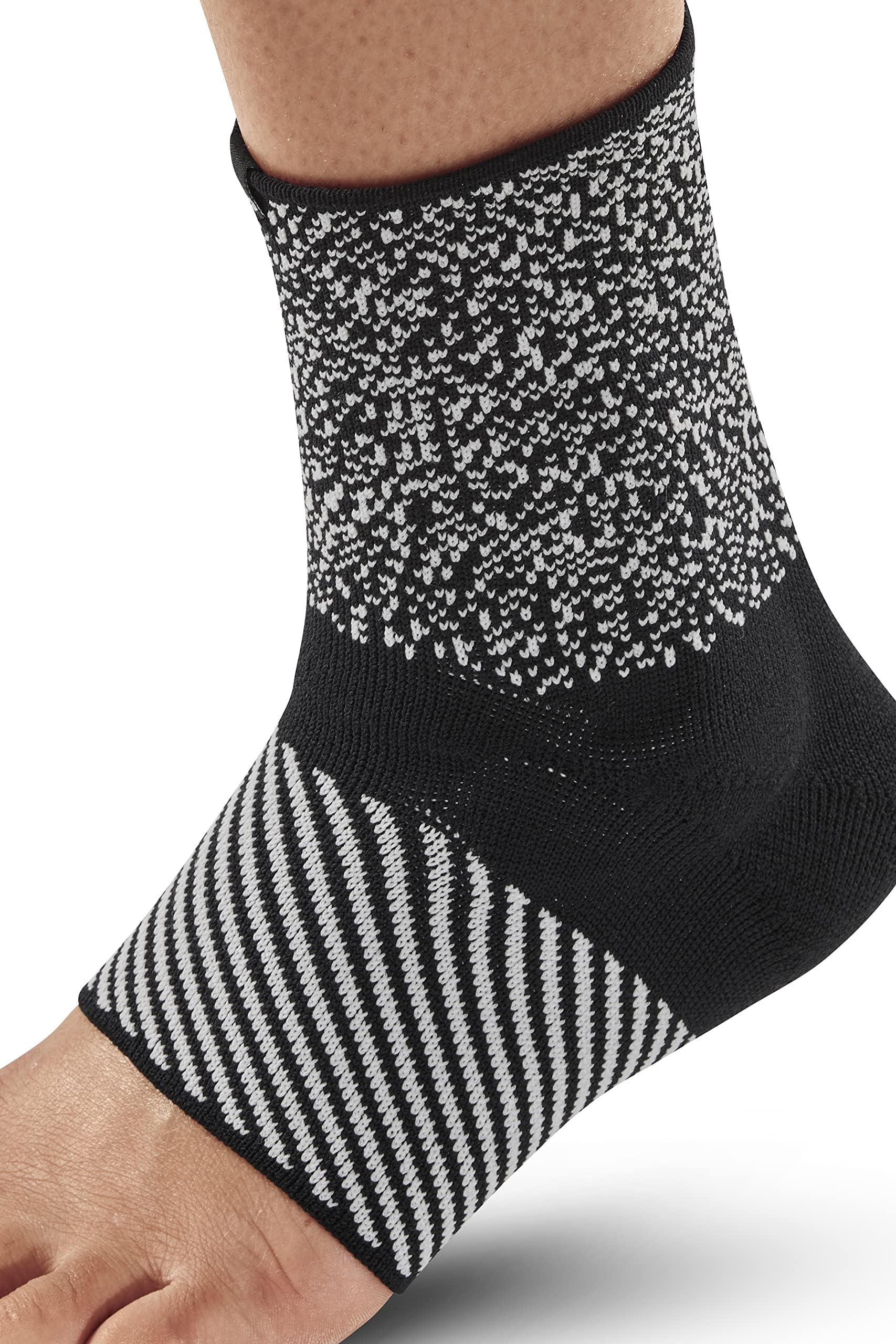 CEP Max Support Ankle Sleeve, Black/White, Unisex, M