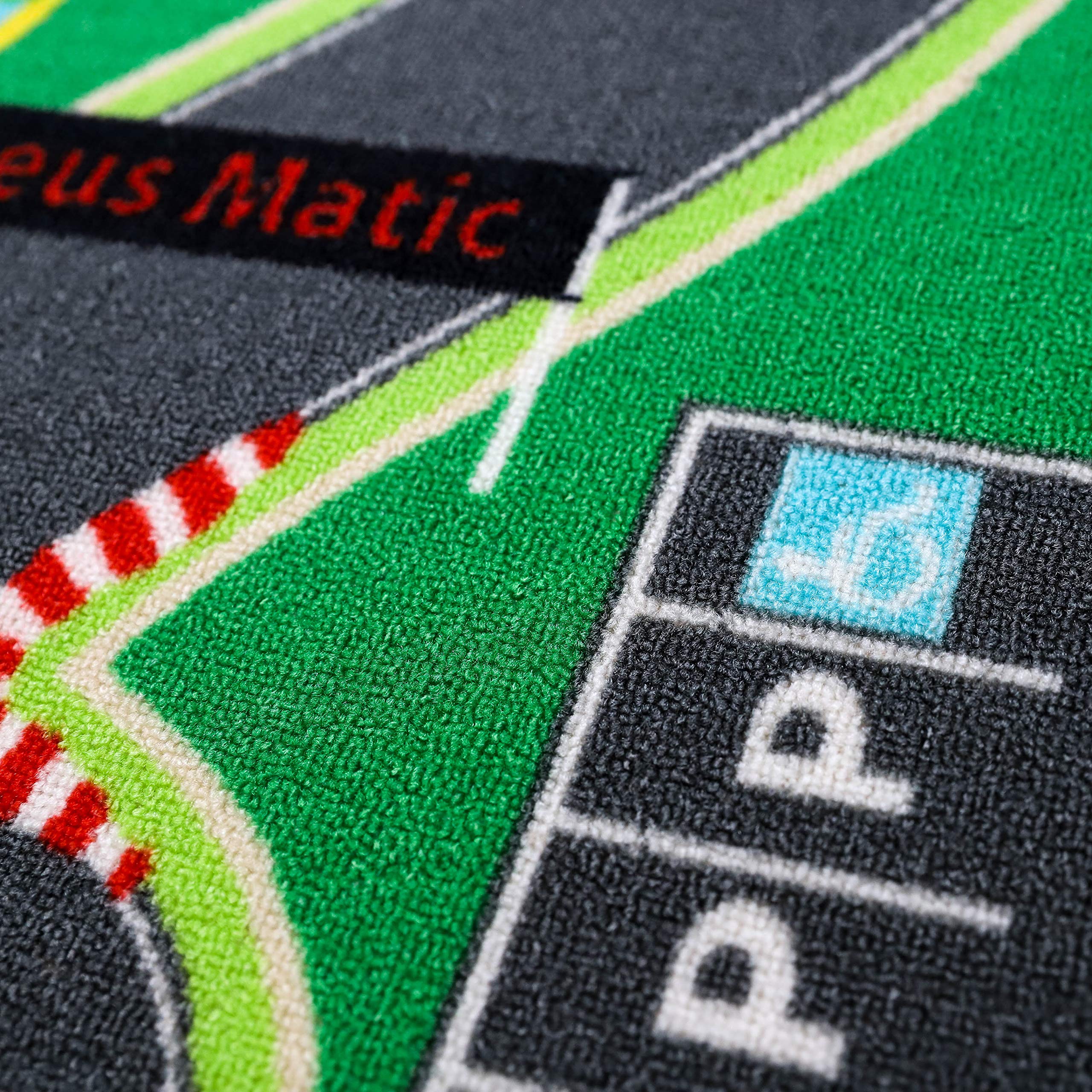 Tapis Enfant Circuit Voiture de Course 130x200 cm