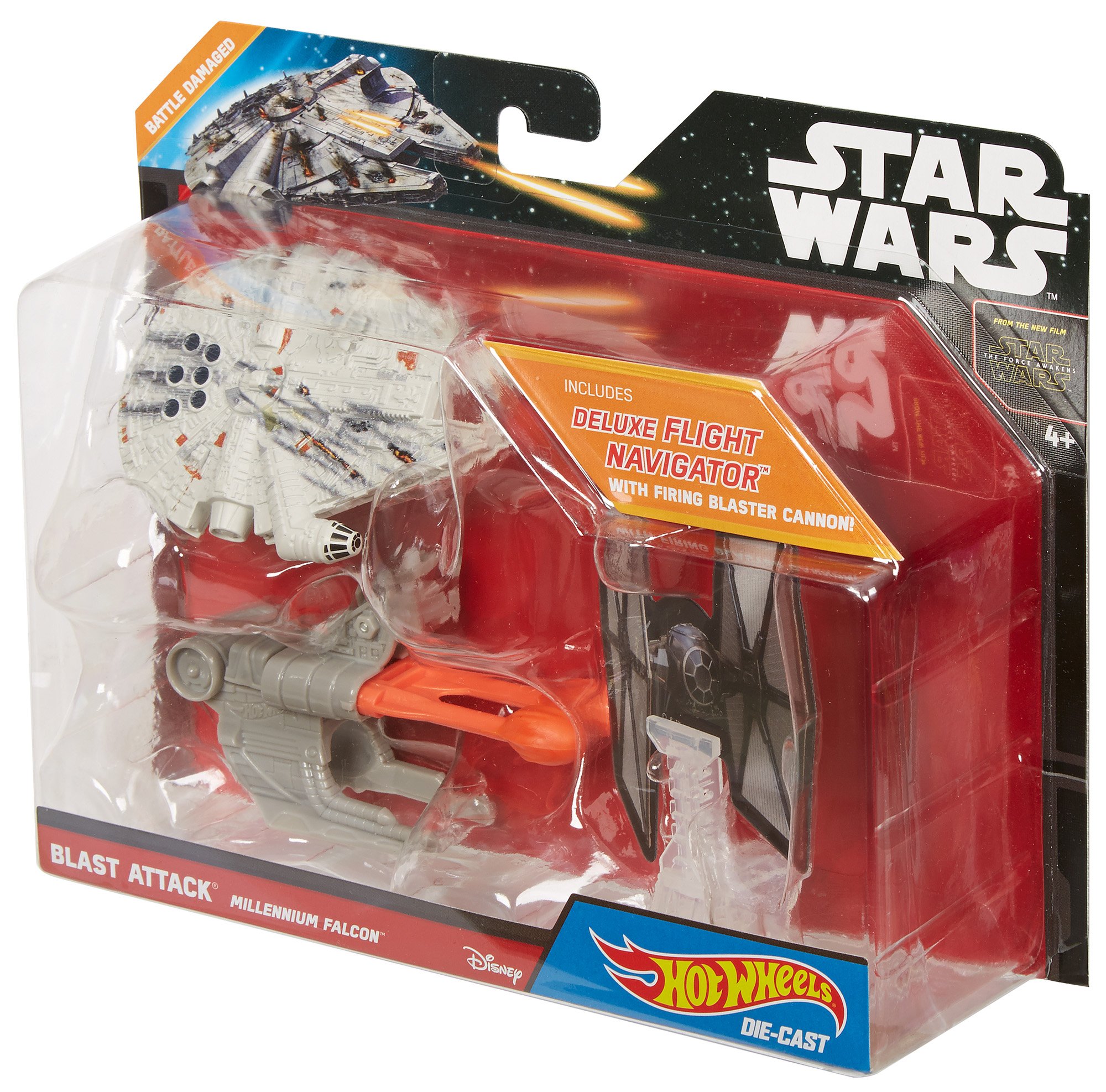 Star Wars Millennium Falcon mit Blast Attack - Hot Wheels Star Wars Flieger mit Abschlußvorrichtung …