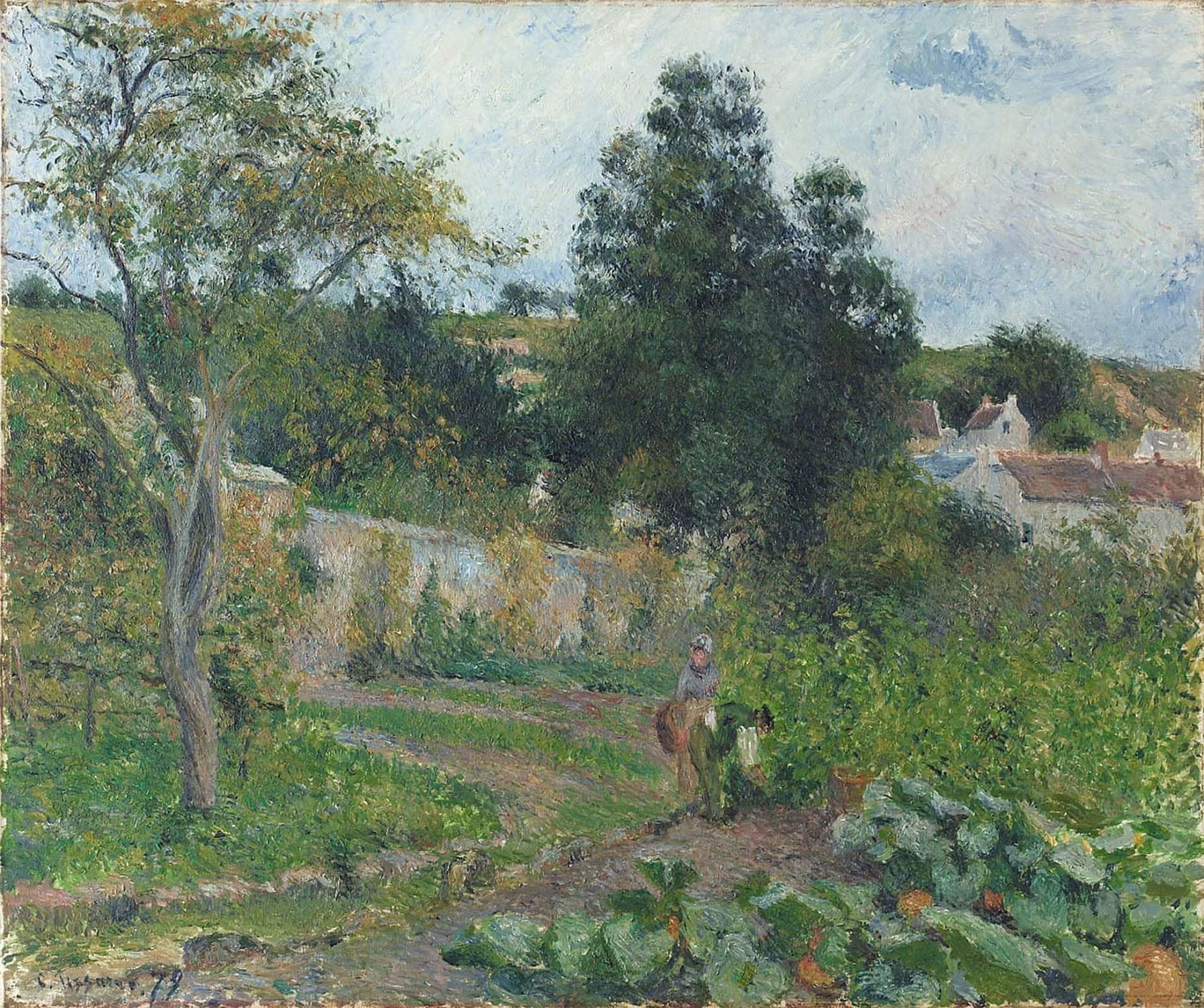 Lienzo Jardin Potager de Pissarro de 60x90cm para decorar salones elegantes 5