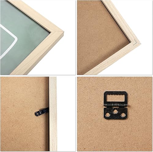 Miniatura 7 de ArtbyHannah Juego de 4 piezas de arte de pared de 11 x 14 con marco bohemio verde salvia con líneas geométricas para decoración del hogar