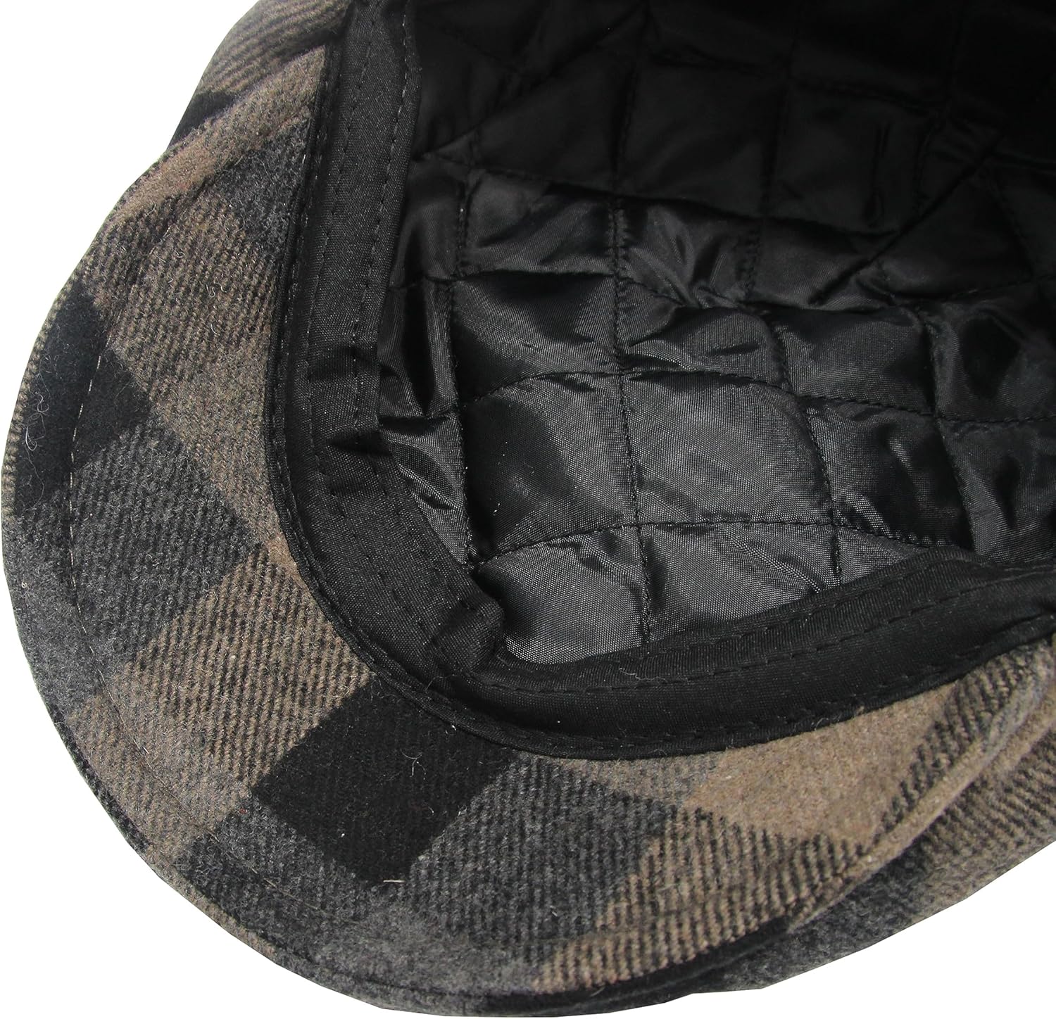 Men's Newsboy Caps Wool Blend Tweed Flat Caps Newsboy Hat for Men Unisex Big Plaid Cabbie Ivy Cap Gatsby Hat - Image 3