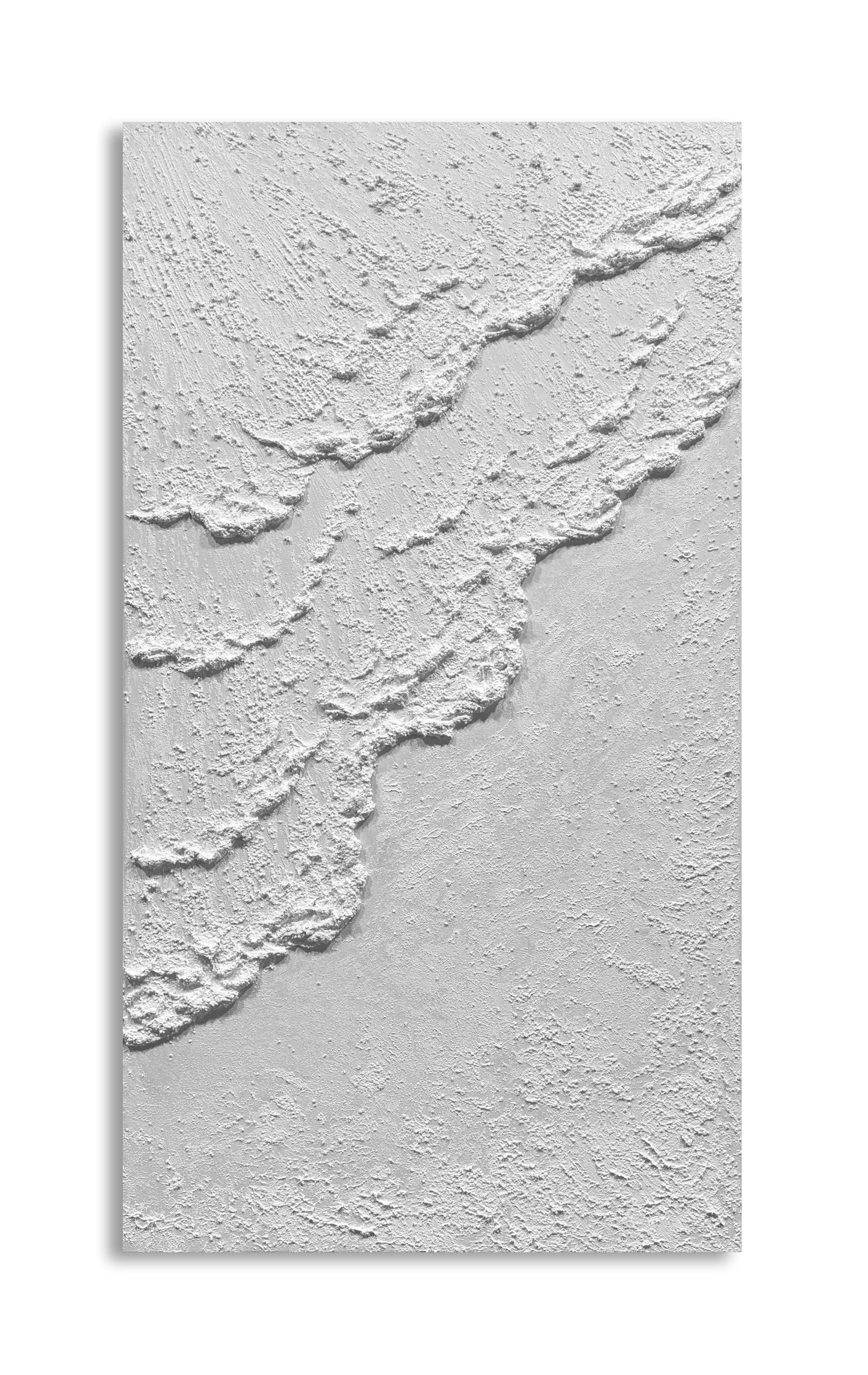 MyArton Abstract White Beach Waves Wall Art