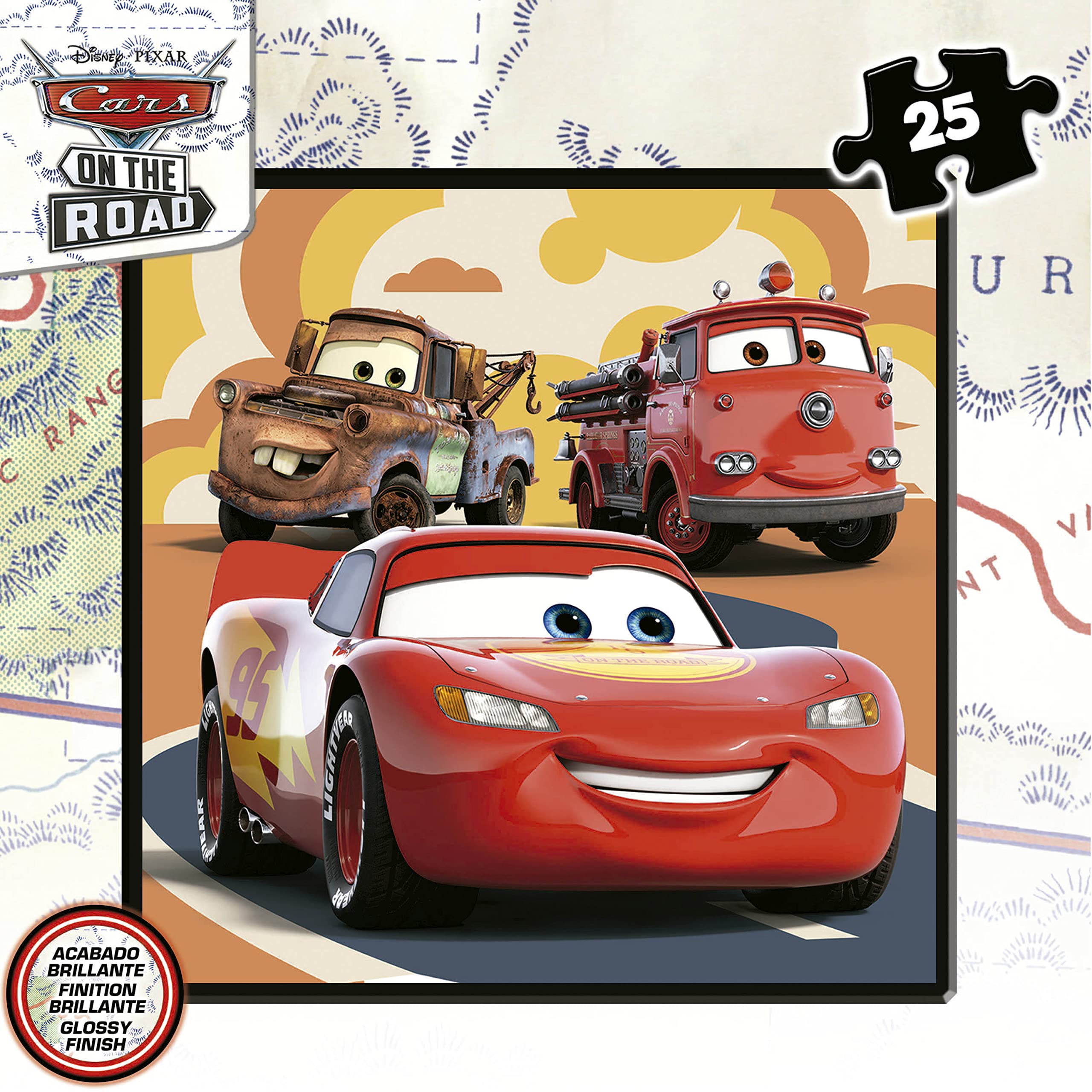 Educa - Cars Puzzle progressivi | Insieme di 4 puzzle progressivi per bambini di 12,16,20 e 25 pezzi presentati in una valigetta; Per i bambini da osare con livelli diversi. Misure: 16x16cm (19677)