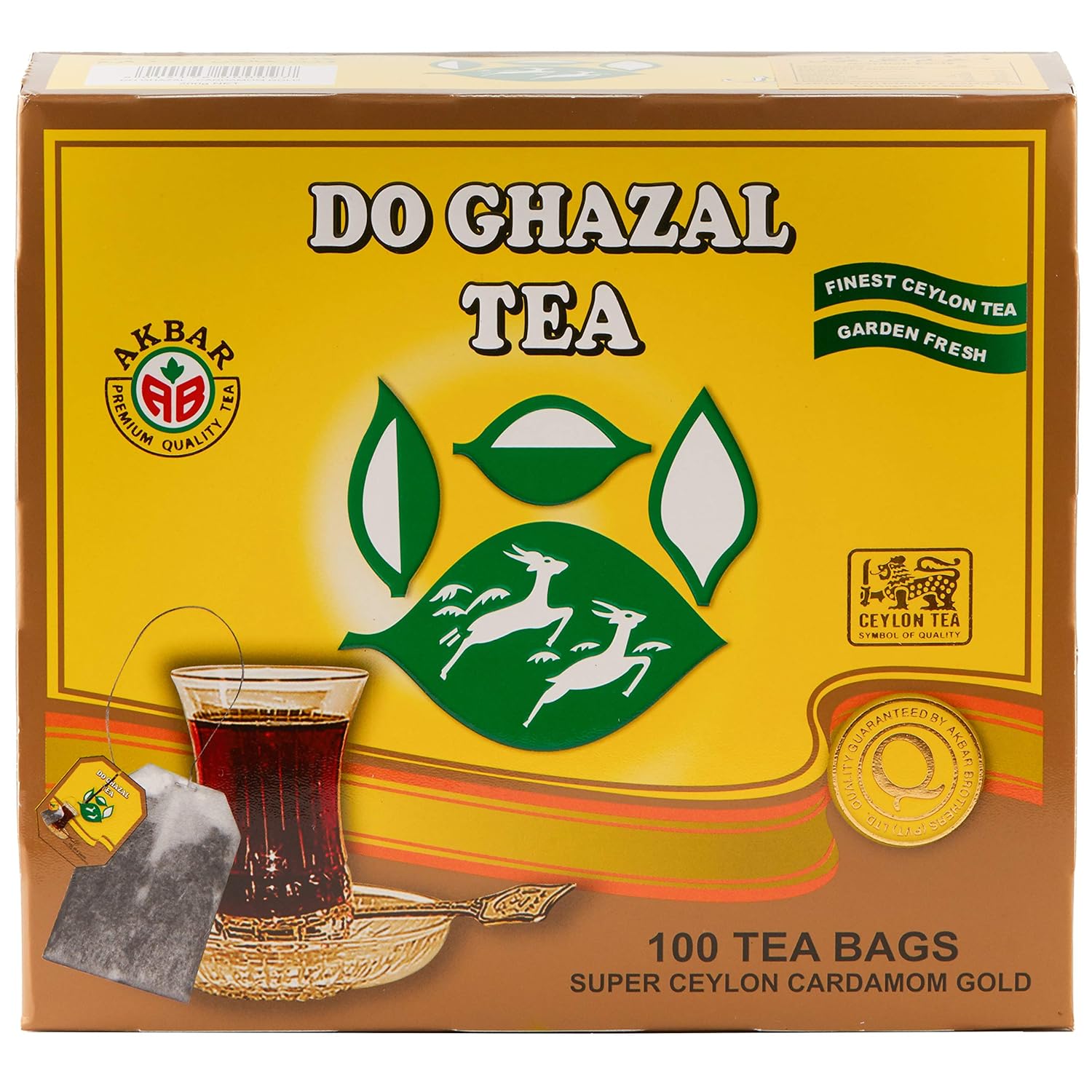 Do Ghazal Earl Grey Tea 400 Gram Tin - Pure Ceylon Loose Tea In Metal Tin - 14.1oz