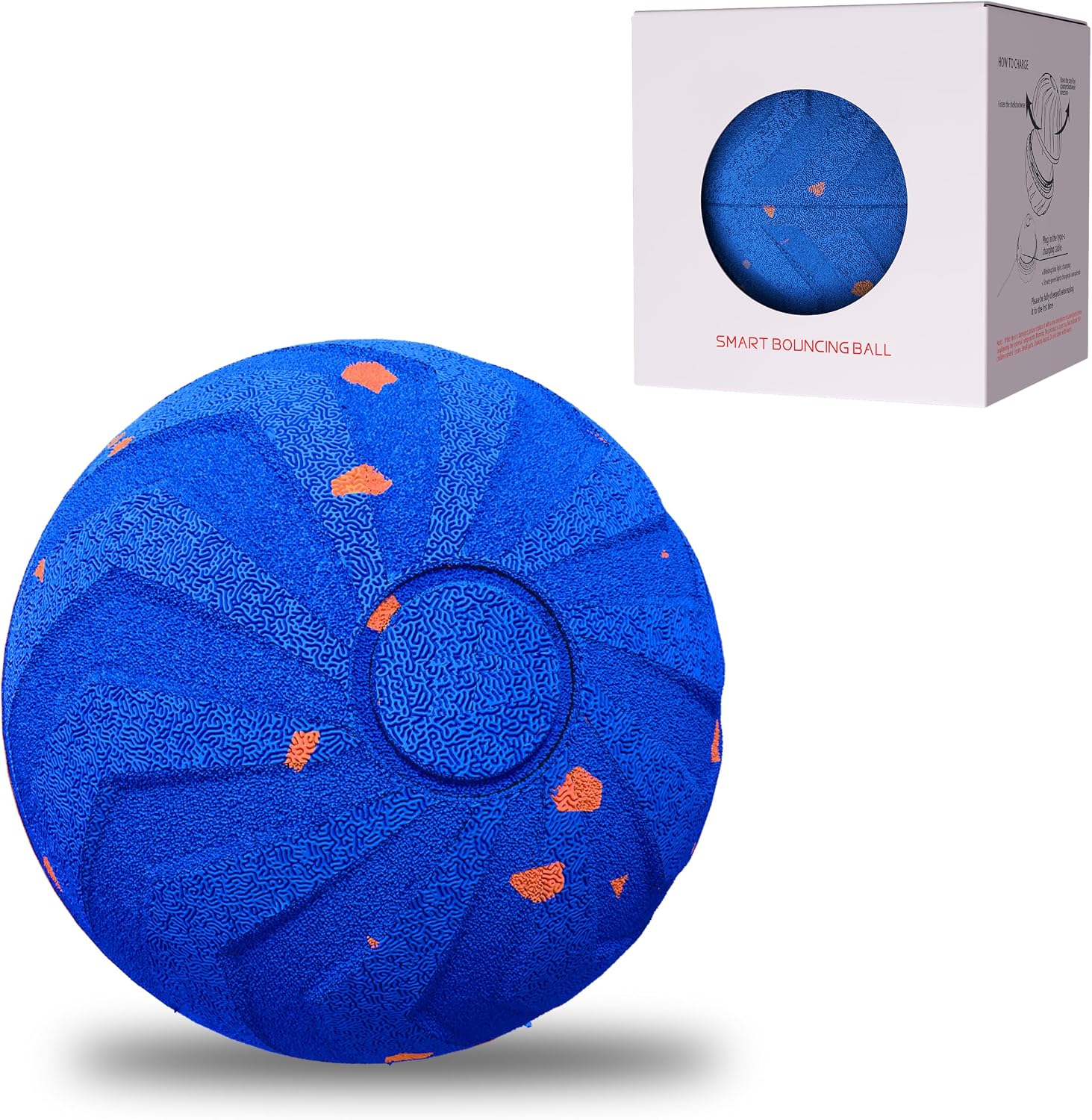 Interactive Pet Toy Ball - Bouncy, Flexible & Durable, Self-Rolling for Indoor Play & Boredom Relief, IPX7 Waterproof, Active Rolling Ball for Medium Dogs(Blue)