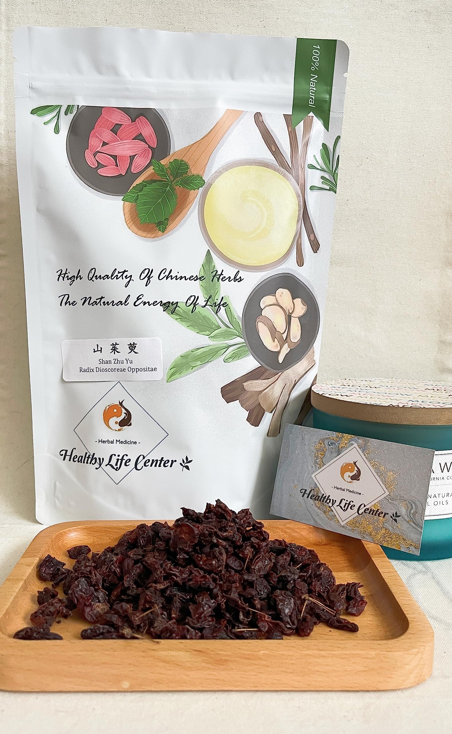 Healthy Life Center/Dried Fruit/Cornelian Cherry Dogwood (Cornus mas) / 无熏硫山茱萸/SHAN ZHUYU/San Su Yu 4oz /