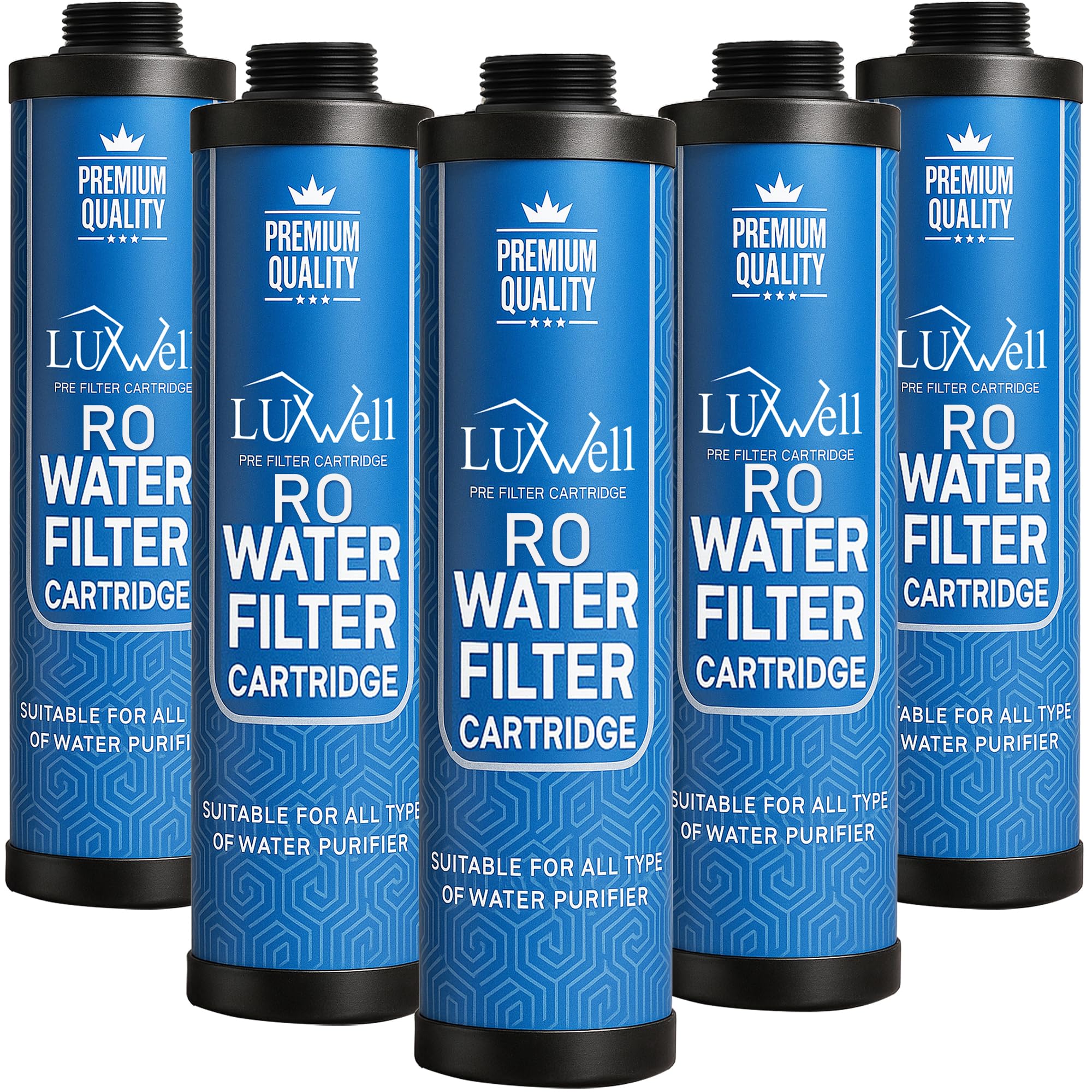 LUXWELL 9” Inch Pre Filter Candle/Cartridge for Water Purifier/RO - MLT Candle - Outer Filter- Spun Filter - Thread Filter/Cartridge for Aquaguard,Livpure, Outer Filter - Pack of 5