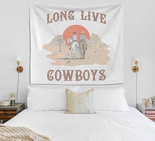 Miniatura 2 de Knibeo Tapiz occidental, decoración de vaquero, tapiz de vaquero occidental de larga vida, tapiz de vaquero occidental desierto para colgar en la