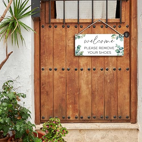 Miniatura 9 de FUGWN Letrero de madera con texto en inglés Kindly Remove Your Shoes Off, de 8 x 10 pulgadas, sin zapatos, letrero de quitar zapatos, letrero de