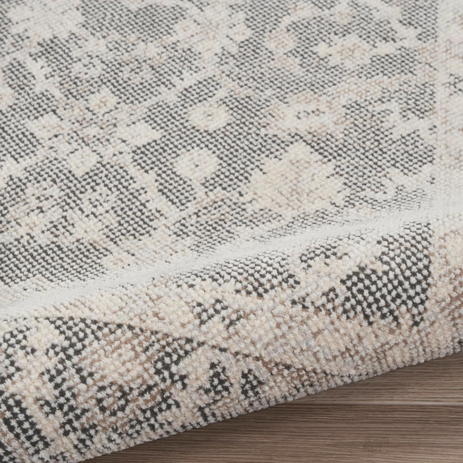 Nourison Home Desert Mirage Charcoal Ivory 5'3" x 7'3" Area Rug - Easy Clean, Non Shedding, Bed Room, Living Room, Dining Room, Kitchen (5' x 7')