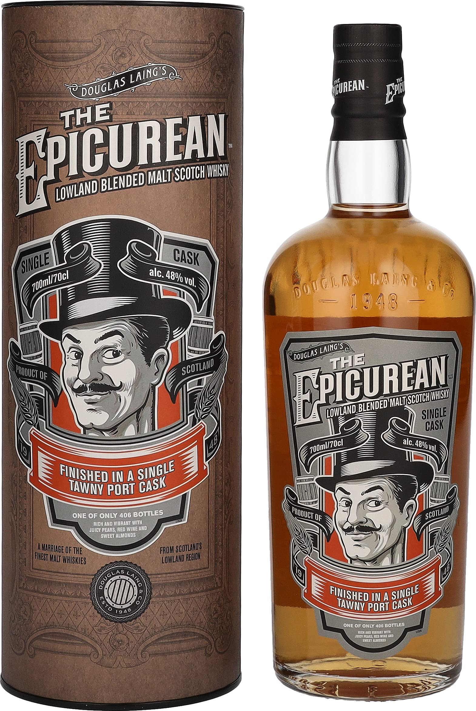 Douglas Laing & Co The Epicurean Tawny Port Finish Limited Edition 48% Vol 0.7 l in Confezione Regalo