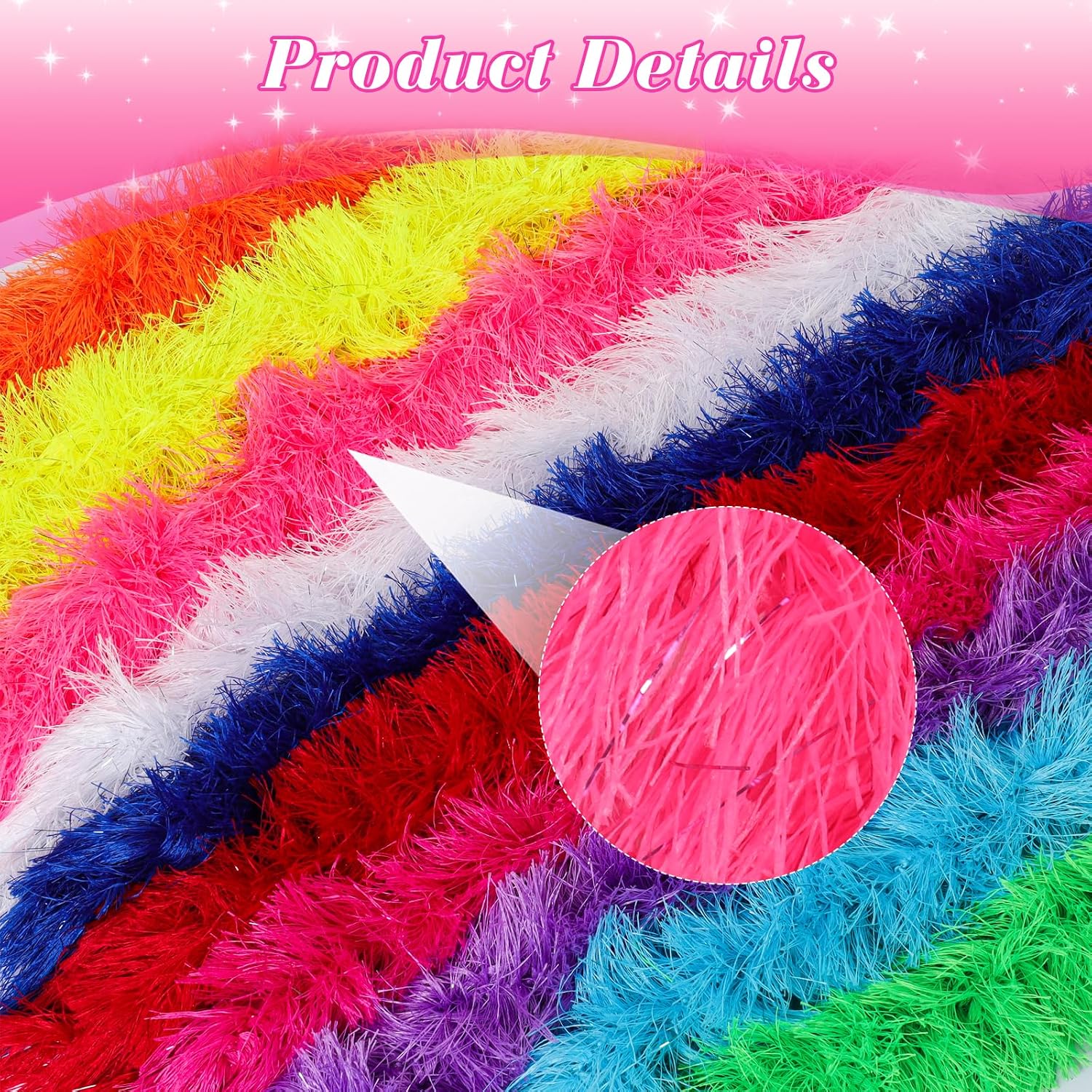 20 pcs Feather Boas 5ft Artificial Fluffy Boas Colorful Feather Boas Set for Women Costume Halloween Birthday Wedding Bulk