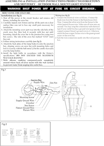 Miniatura 5 de Livex Lighting 2051-04 Monterey 1 Luz Lámpara de Pared para Exterior con Acabado Negro, Latón Sólido y Vidrio Biselado Transparente