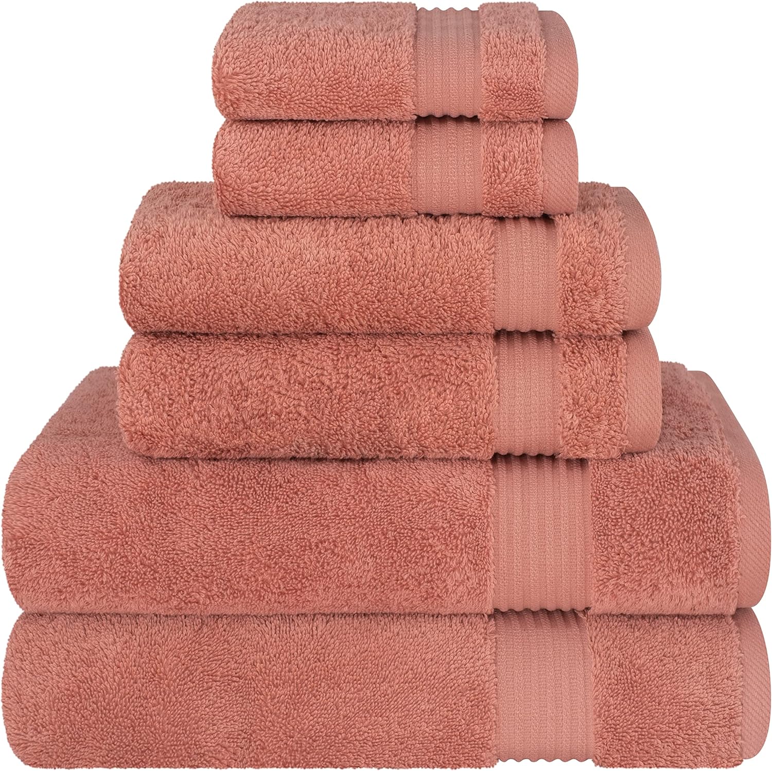 Cotton Paradise, 6 Piece Towel Set and 4 Piece Bath Towel Set Bundle