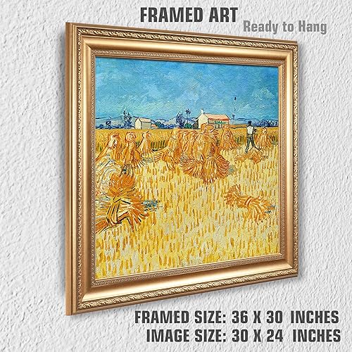 Miniatura 755 de A&T ARTWORK The Starry Night de Vincent Van Gogh. Tamaño del marco: 36 x 30 pulgadas, tamaño de la imagen: 30 x 24 pulgadas, reproducciones clásicas