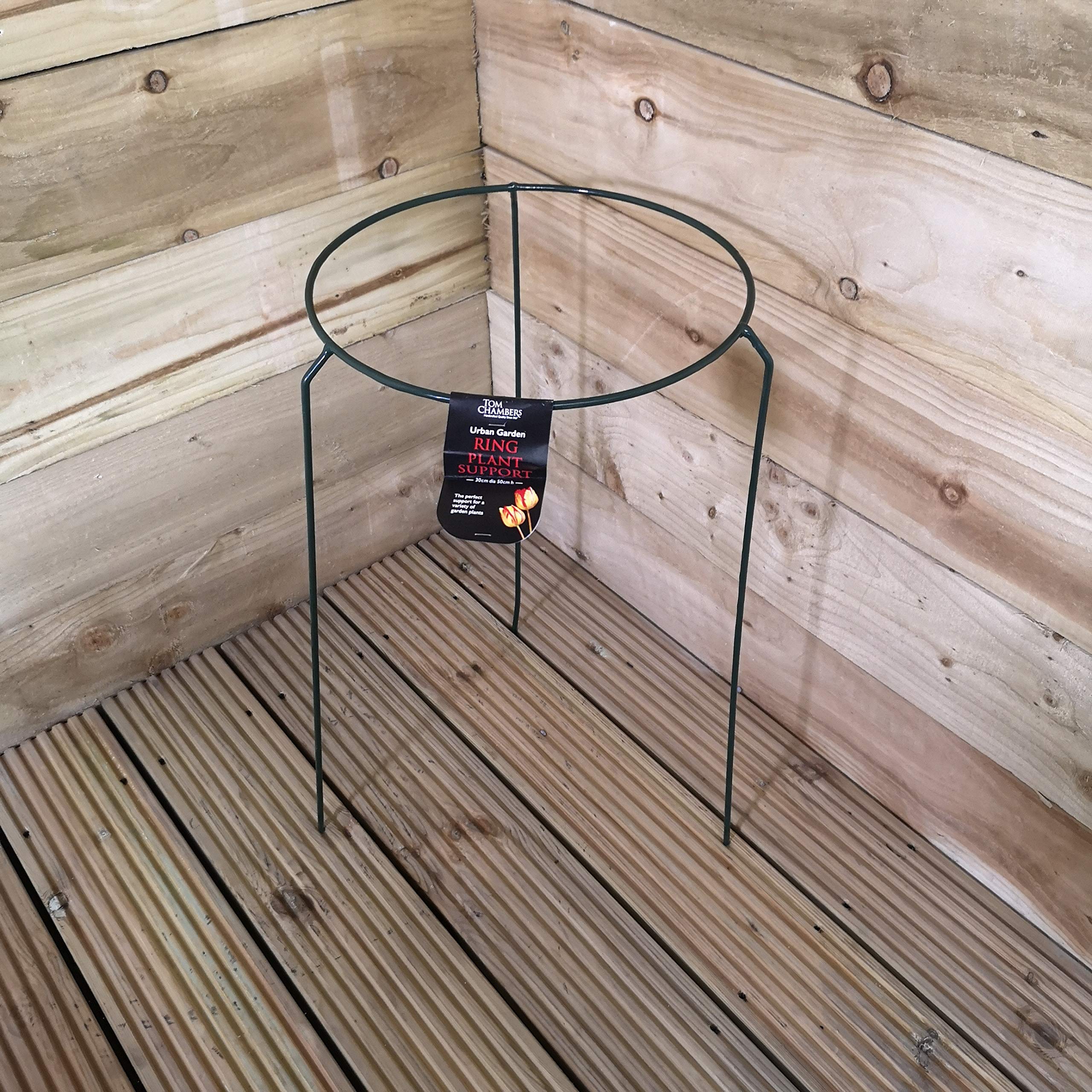 Tom Chambers Urban Metal Herbaceous Garden Plant Support Ring Medium 30cm x 50cm